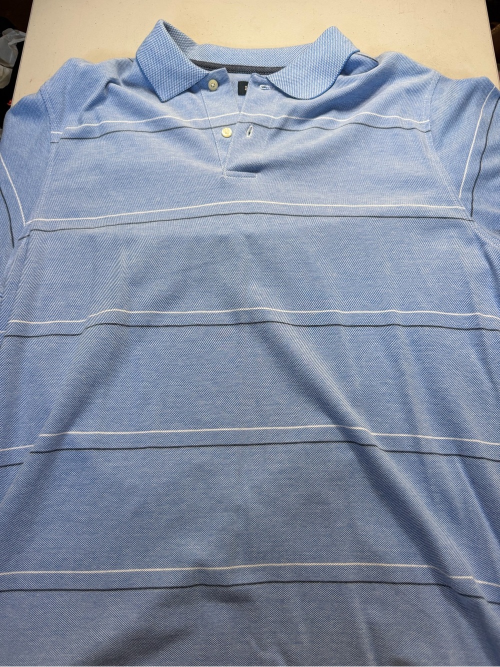 Izod Light Blue Polo with White Stripe Detail